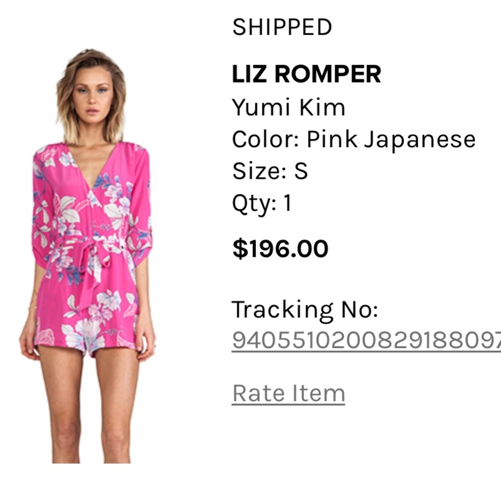 Pink yumi Kim romper